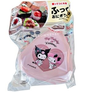 Sanrio My Melody and Kuromi Japan Pink Rice Ball Case, Cute Small Container NEW